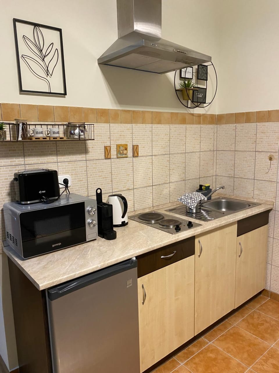 Coffee/tea facilities, Kitchen or kitchenette, stove, toaster