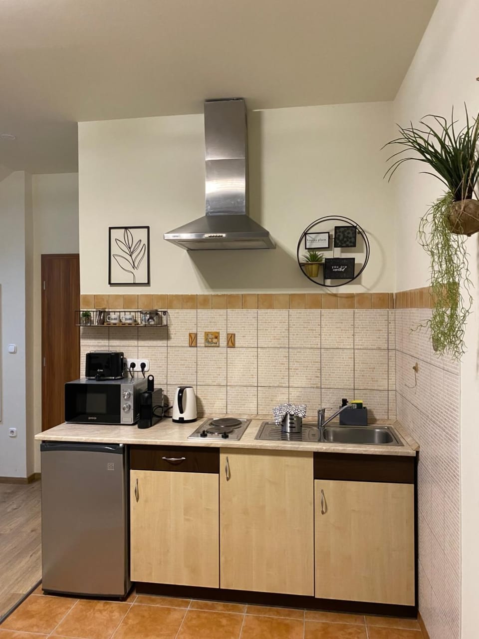 Coffee/tea facilities, Kitchen or kitchenette, stove, toaster