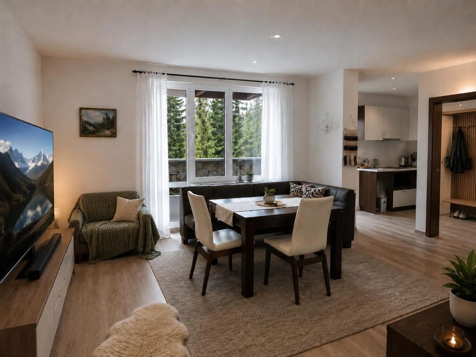Communal lounge/ TV room, Living room, Dining area, Mountain view, kitchen