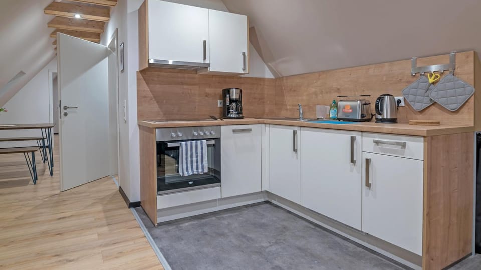 Kitchen or kitchenette, Living room, Dining area