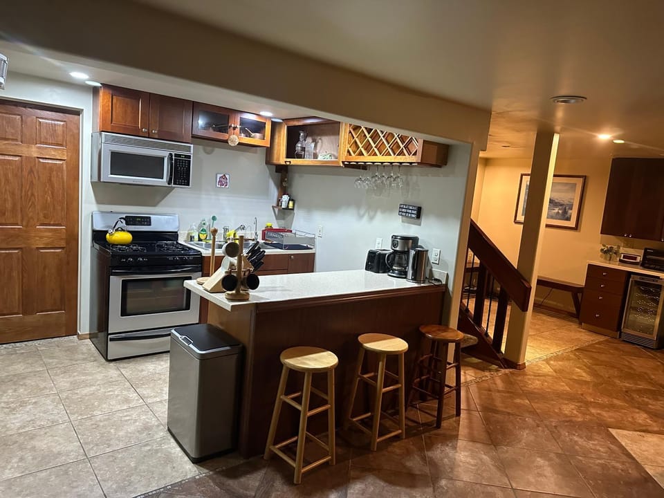 Kitchen or kitchenette, minibar, oven, pet friendly, stove, toaster