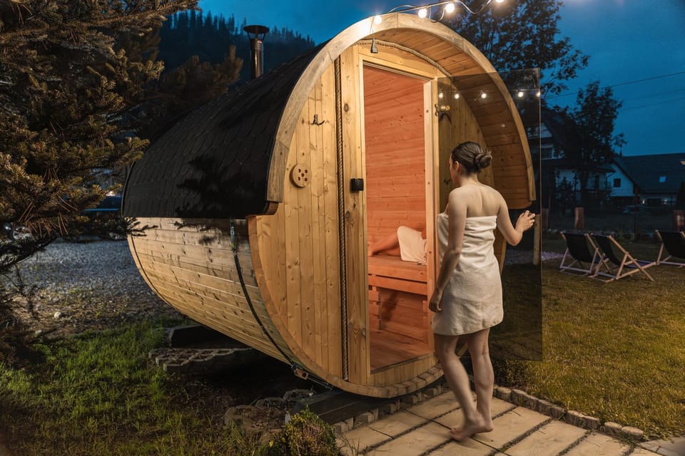 Night, People, Garden, Sauna, Garden view, group of guests