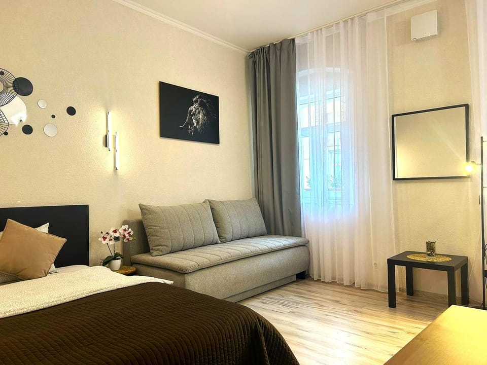 Bed, TV and multimedia, Living room, Photo of the whole room, air conditioner