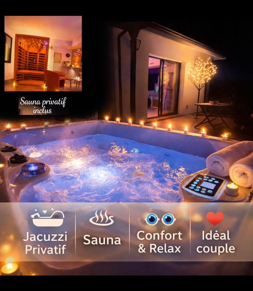 Un Séjour Romantique en couple avec Jacuzzi privé Chromothérapie Jardin Maison privée Villa in Nouvelle-Aquitaine