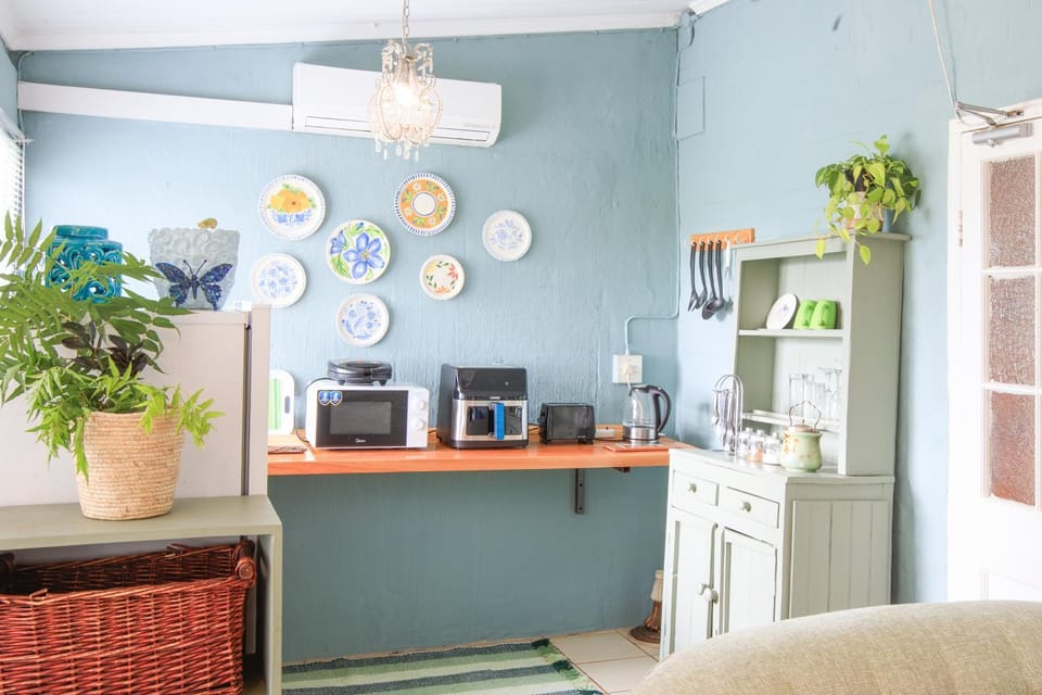 Coffee/tea facilities, Kitchen or kitchenette, microwave, air conditioner