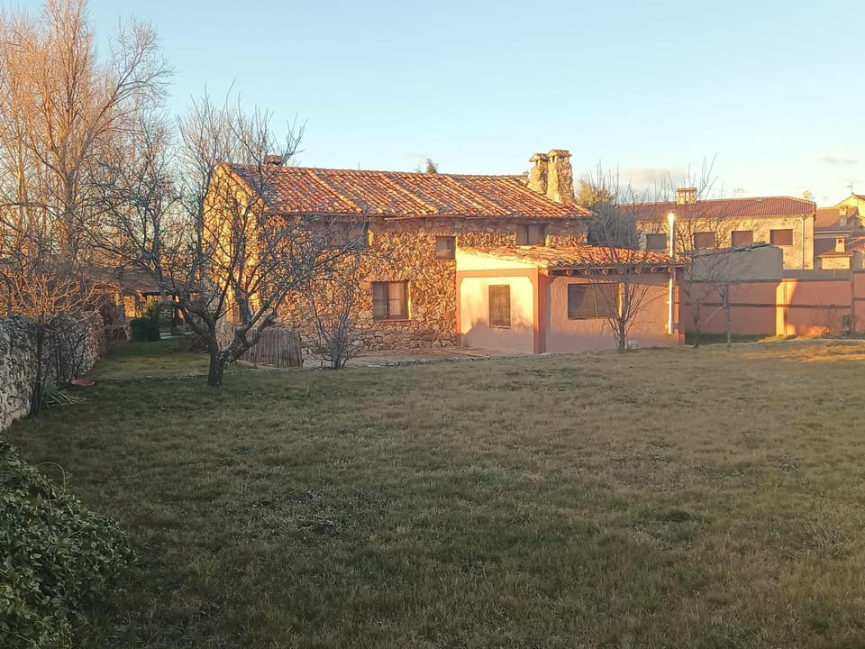 Property building, Winter, Garden, Sunset
