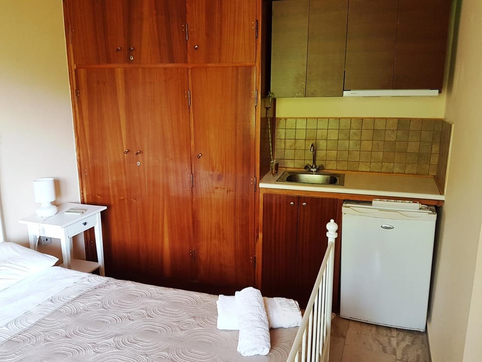 Bed, Kitchen or kitchenette, Photo of the whole room, Bedroom, towels, wardrobe