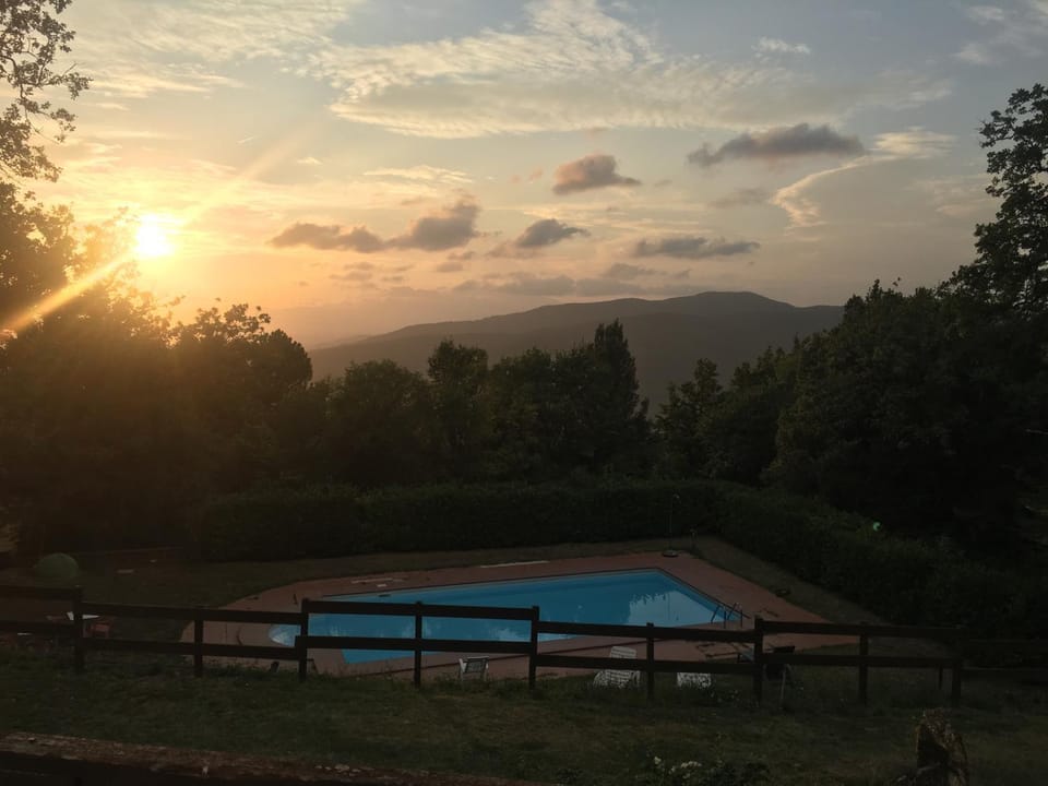 Swimming pool, Swimming pool, Sunset
