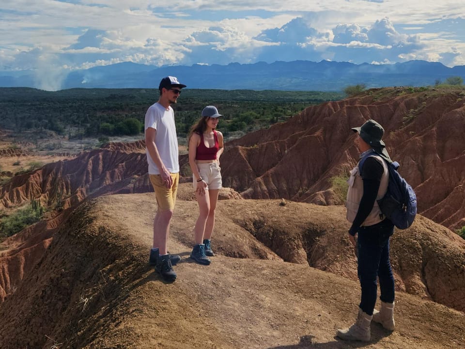 Natural landscape, group of guests