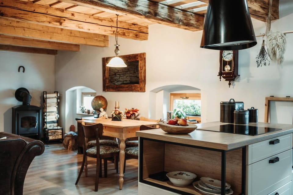 Kitchen or kitchenette, Living room, Dining area