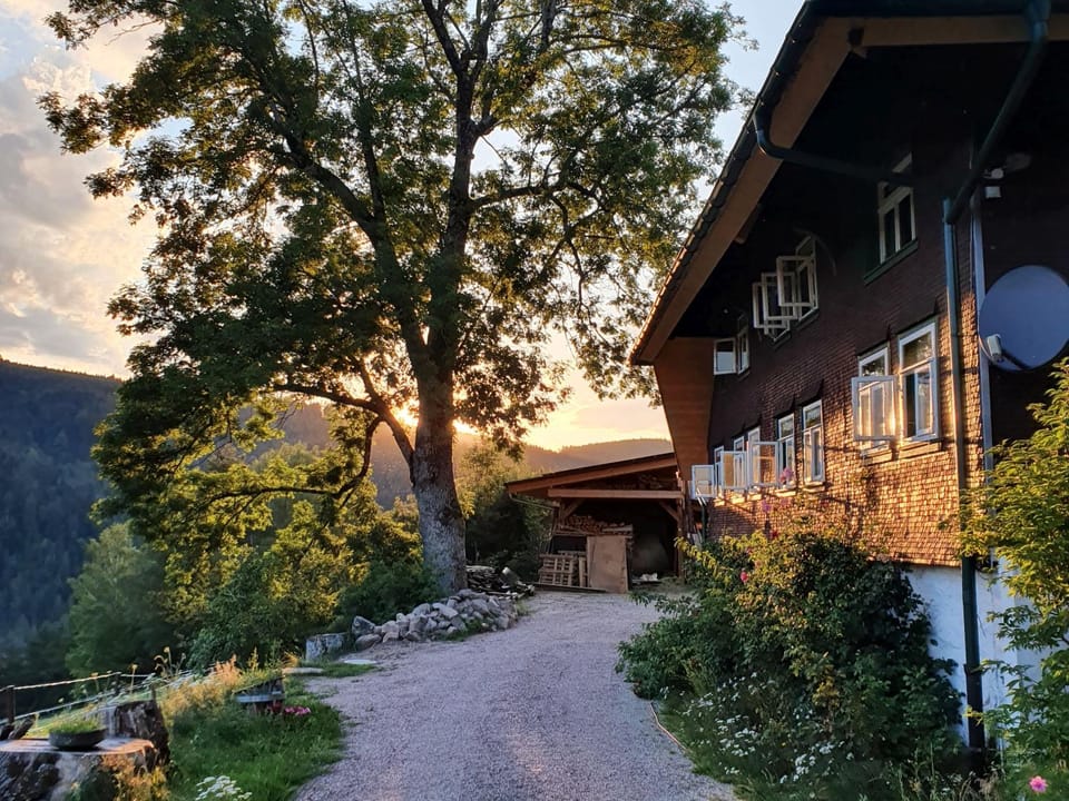 Facade/entrance, On site, Sunset