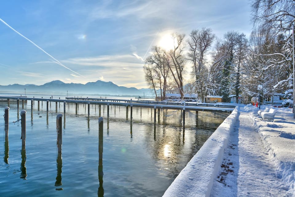 Natural landscape, Winter, Lake view, Mountain view