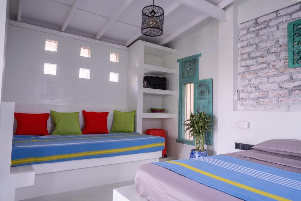Bed, Bedroom, hair dryier, air conditioner