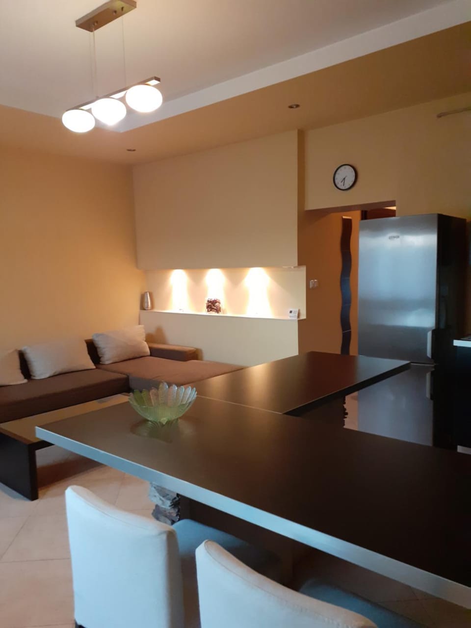 Living room, Dining area, City view