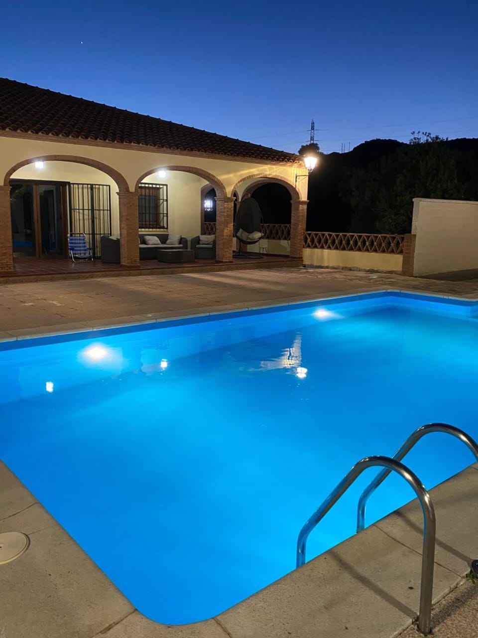 Swimming pool, Swimming pool, Sunset