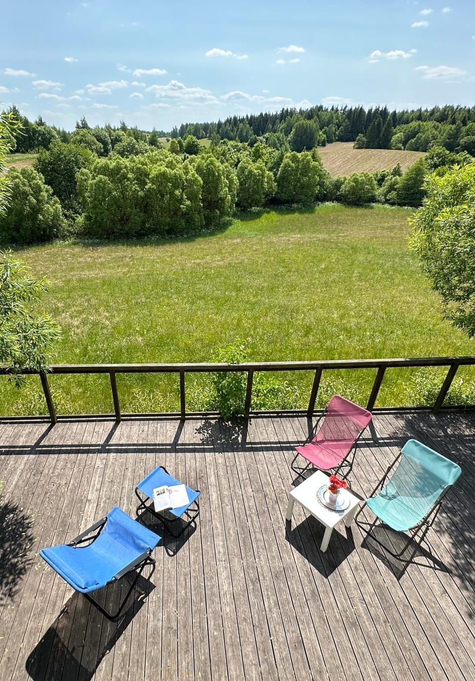 Property building, Patio, Spring, Day, Natural landscape, Garden, View (from property/room), Balcony/Terrace, Garden view, sunbed