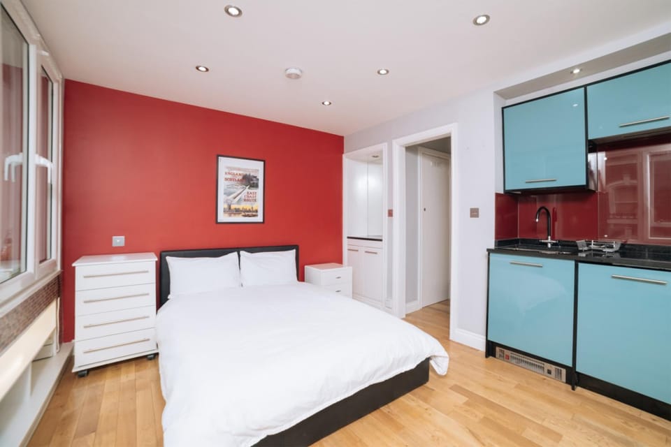 Bed, Kitchen or kitchenette, Photo of the whole room, Bedroom