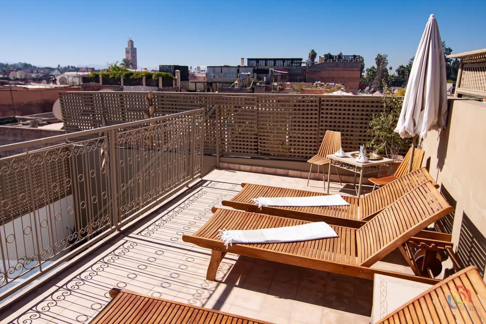 View (from property/room), Balcony/Terrace, sunbed