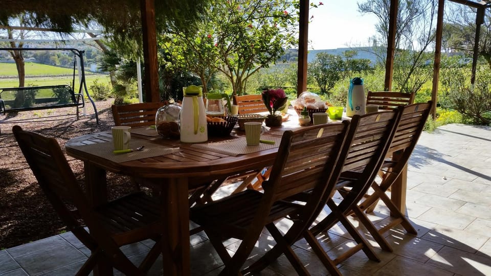 Patio, Dining area, Garden view
