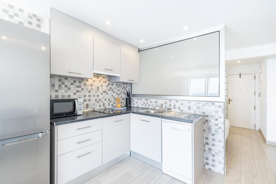 Kitchen or kitchenette, dishwasher, minibar, stove