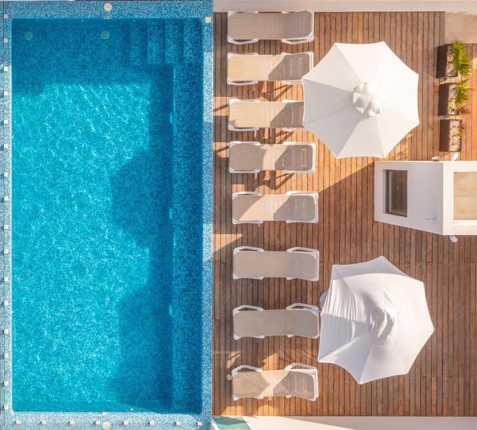 Bird's eye view, Pool view, Swimming pool, sunbed