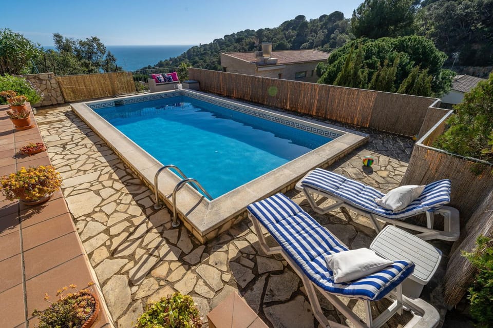 Natural landscape, Swimming pool, sunbed