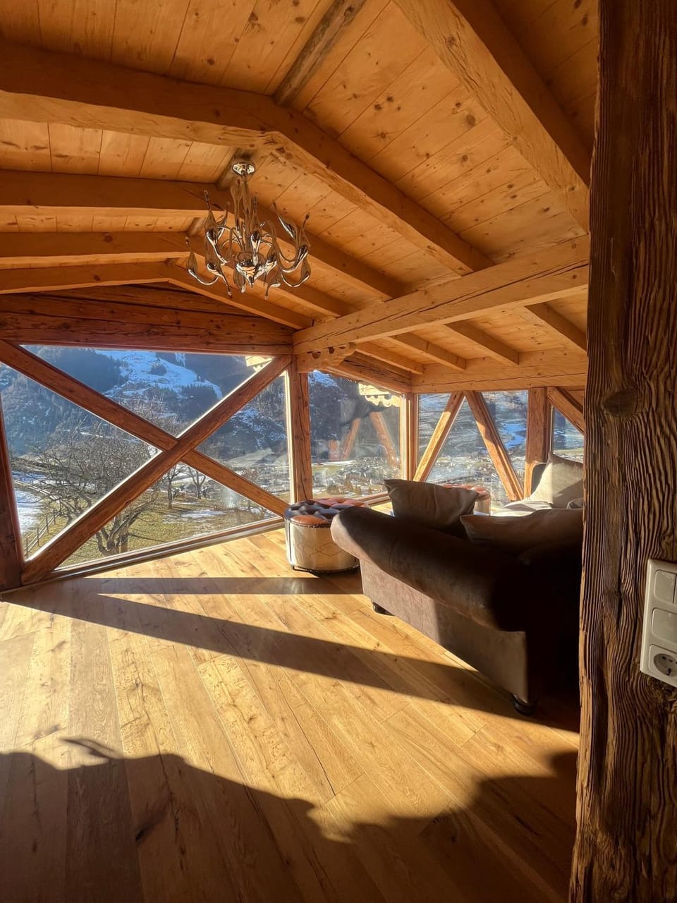 Natural landscape, View (from property/room), Living room, Seating area, Mountain view