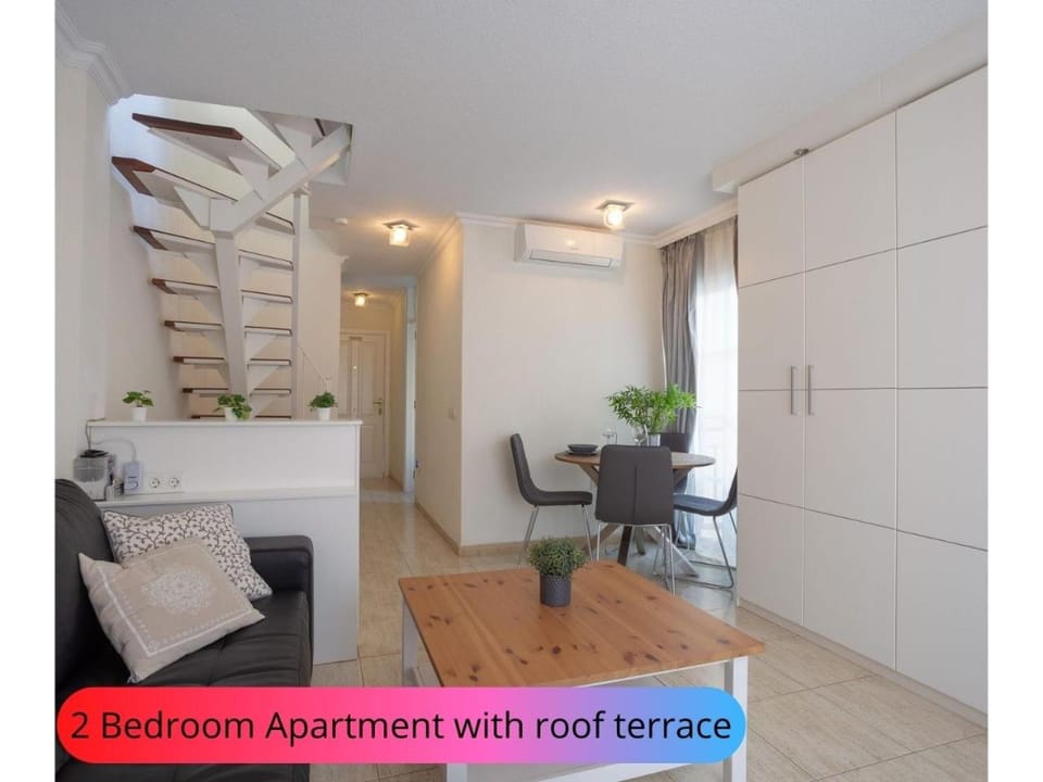 Communal lounge/ TV room, Living room, Photo of the whole room, Seating area, Dining area, Text overlay, air conditioner