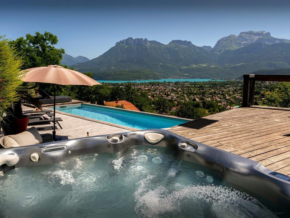 Day, Natural landscape, Summer, Hot Tub, Mountain view, Swimming pool
