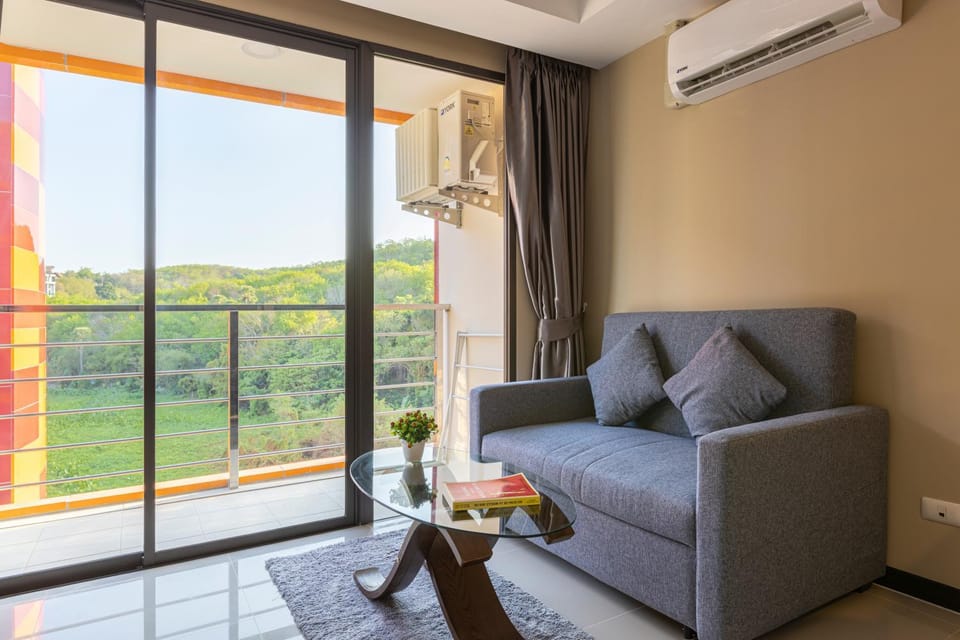 Living room, Seating area, Mountain view