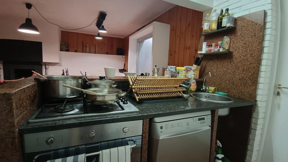 Kitchen or kitchenette, Living room, dishwasher, oven, stove