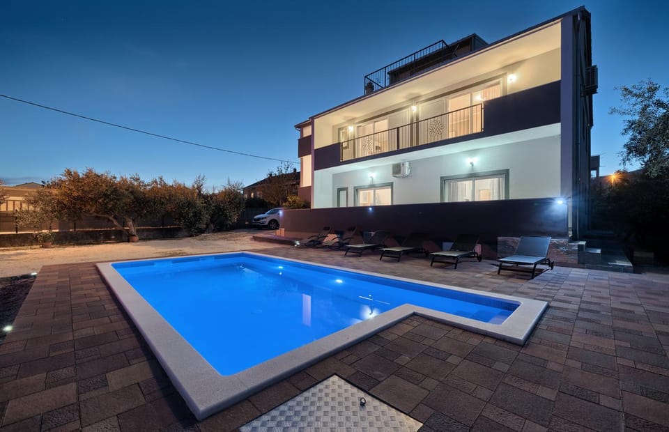 Aqua park, Evening entertainment, Swimming pool, Sunrise
