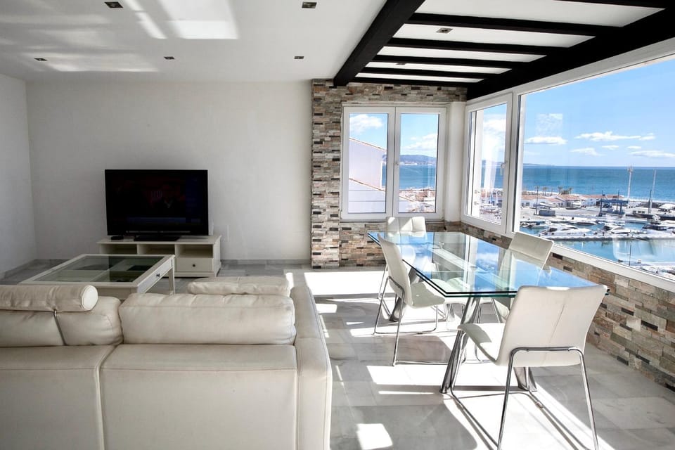 Living room, Seating area, Sea view