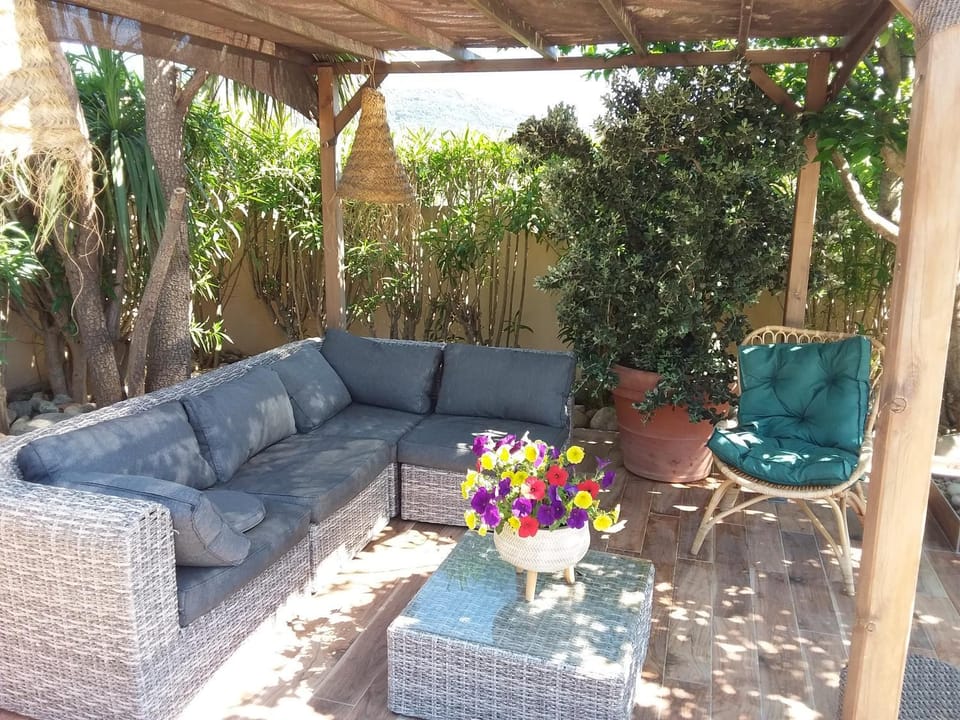 Patio, Garden, Swimming pool