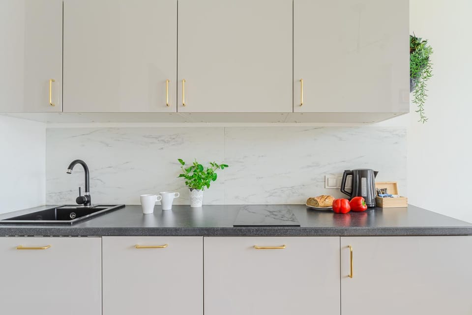 Coffee/tea facilities, Kitchen or kitchenette, stove
