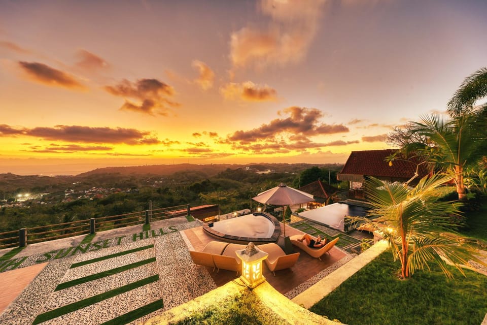 Swimming pool, Sunset, sunbed