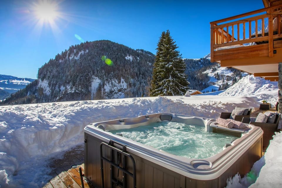 Day, Natural landscape, Winter, Hot Tub, Mountain view