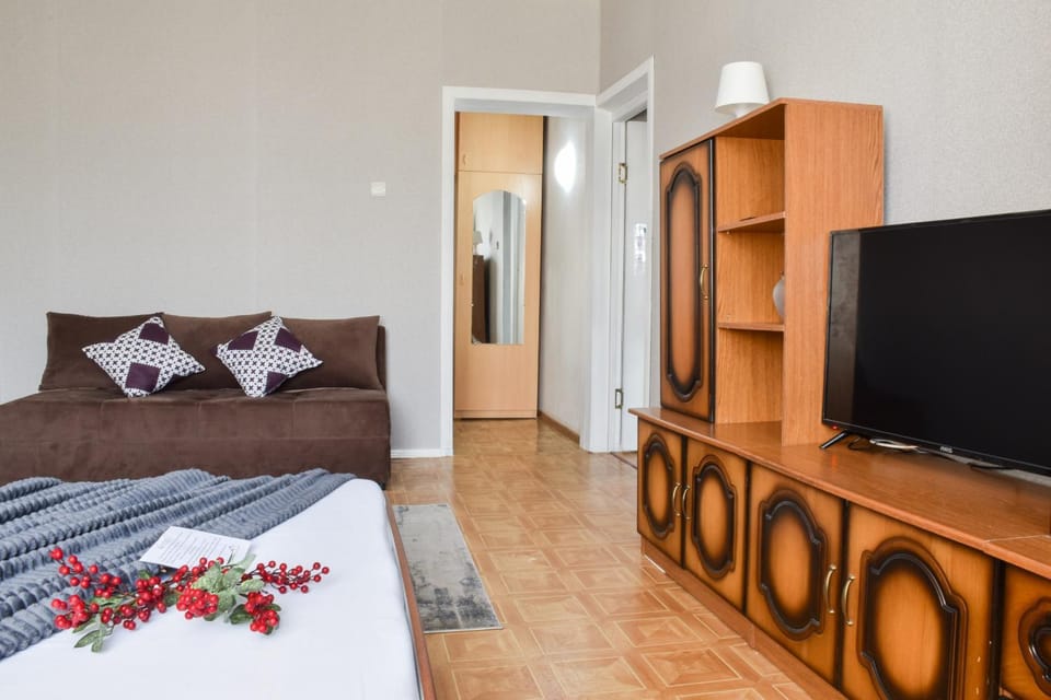 Bed, Living room, Photo of the whole room
