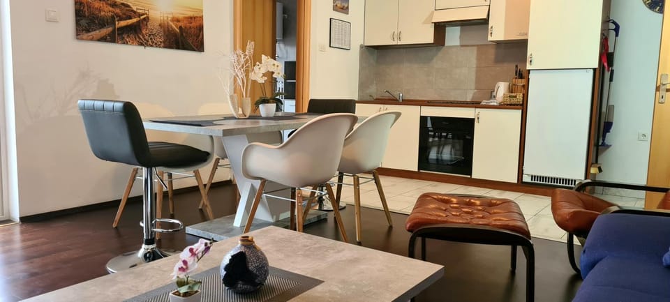 Kitchen or kitchenette, Living room, Seating area, Dining area, pet friendly
