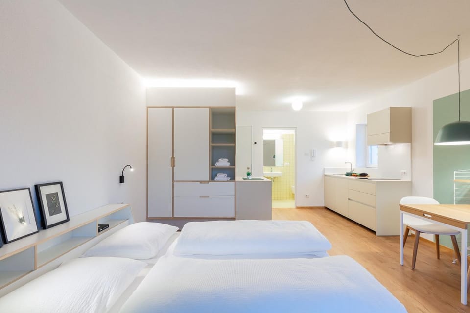 Property building, Living room, Bedroom