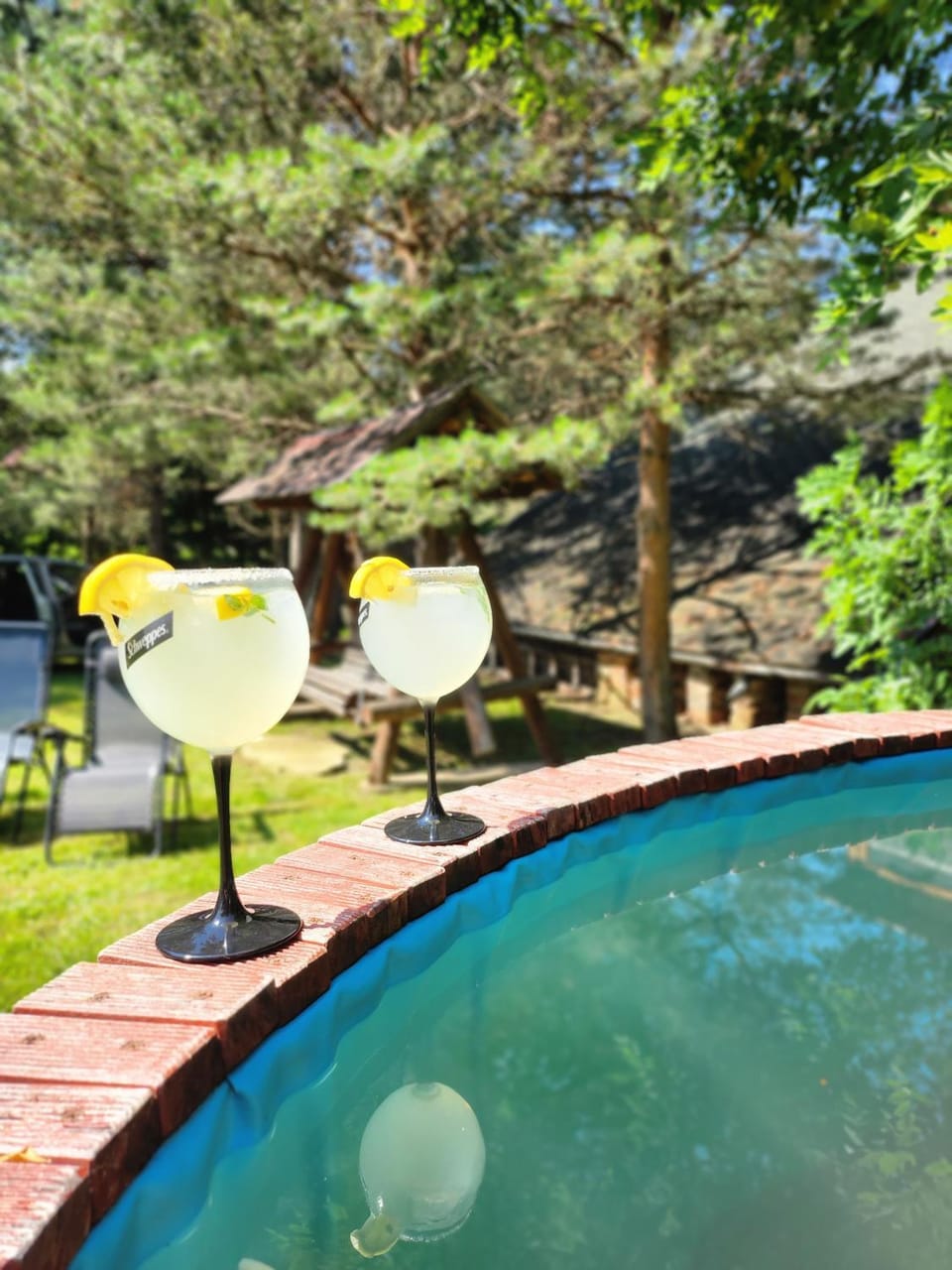 Natural landscape, Garden, Garden view, Drinks, sunbed
