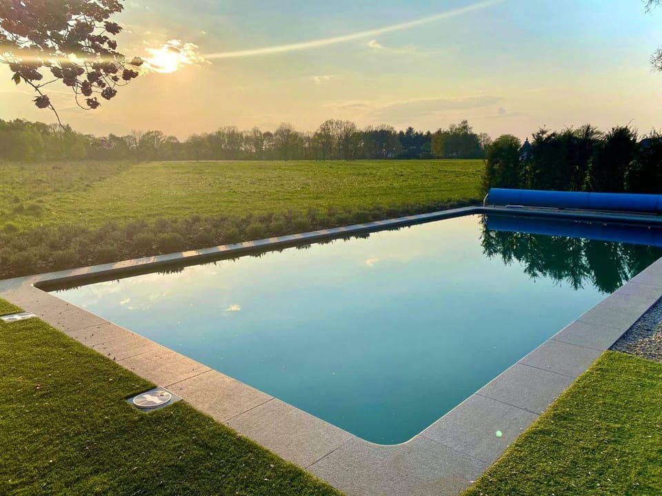 Garden view, Swimming pool, Swimming pool, Sunset