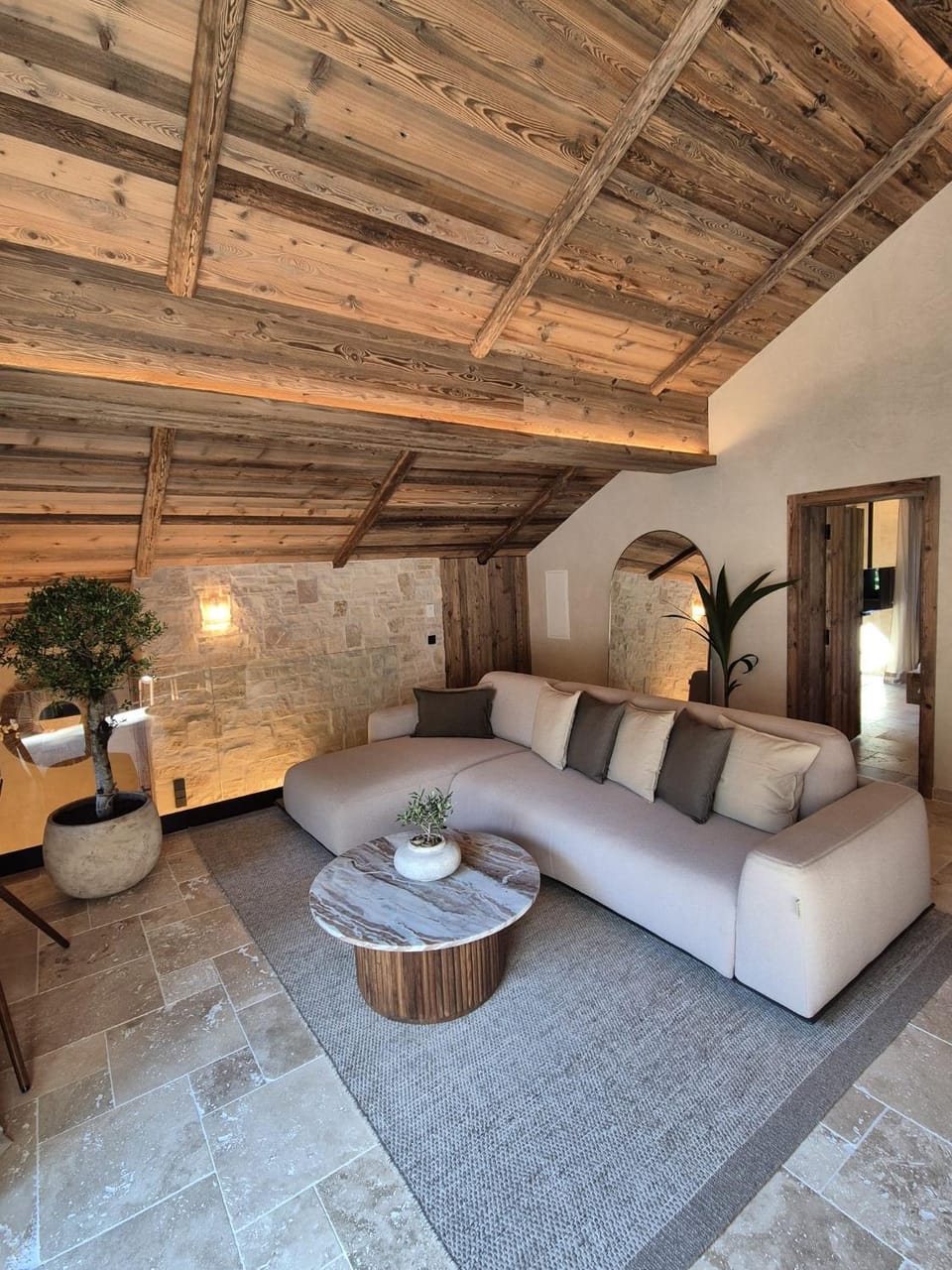 Living room, Mountain view, air conditioner