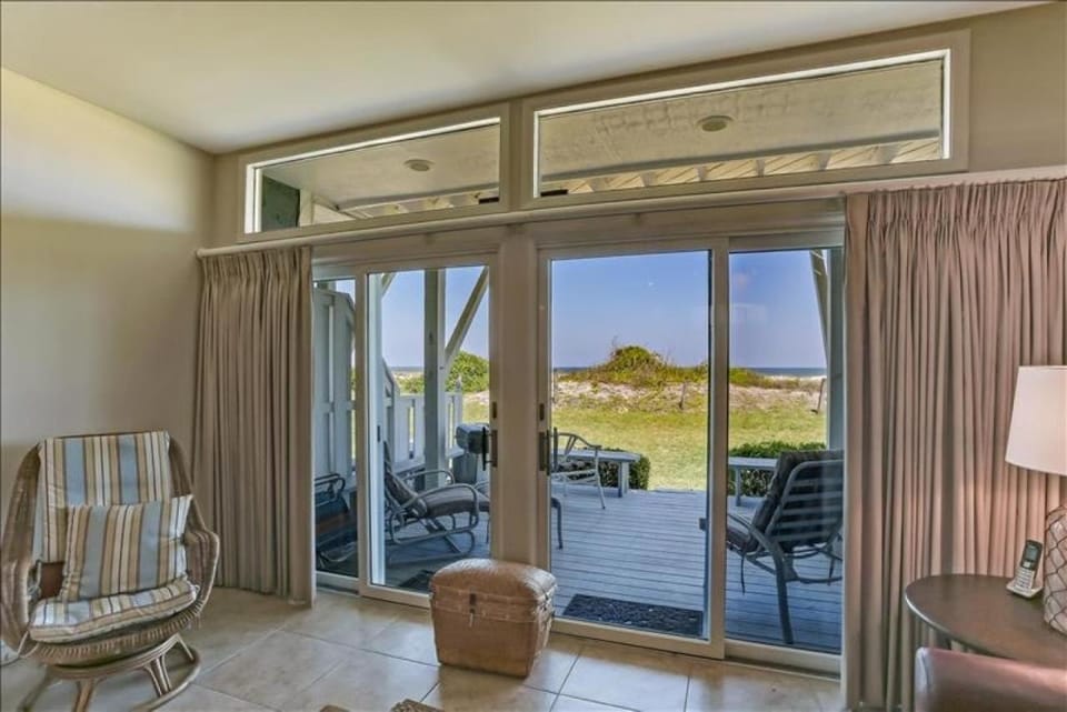 Oceanfront townhouse on south end of Island. Easy access to beach; vehicles permitted on beach. House in Fernandina Beach