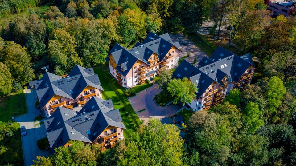 Property building, Bird's eye view, Summer