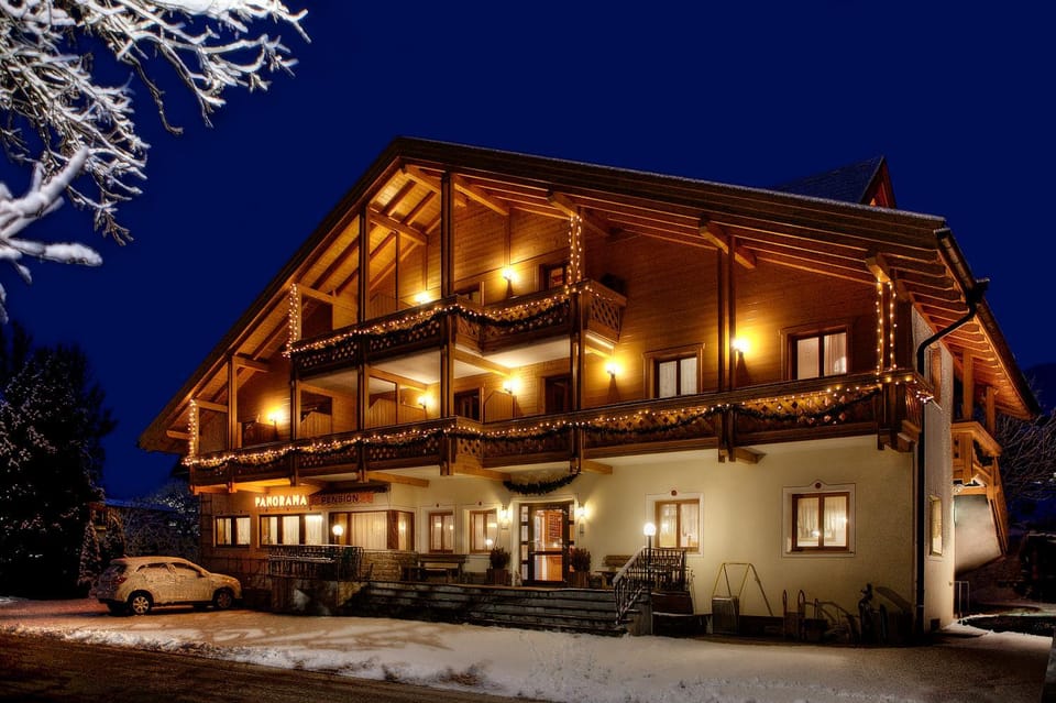 Property building, Facade/entrance, Night, Winter