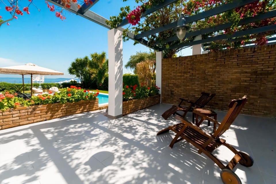 Patio, Garden view, Pool view, Sea view, sunbed