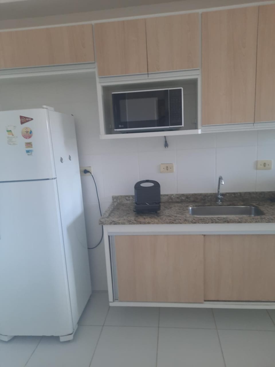 Kitchen or kitchenette, microwave, toaster