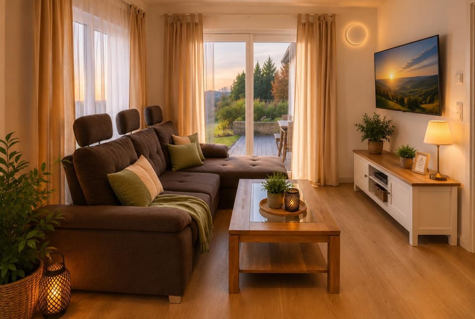 TV and multimedia, Living room, Seating area, Evening entertainment