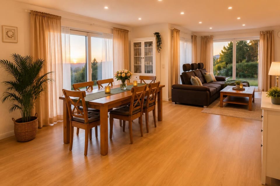 Living room, Seating area, Dining area